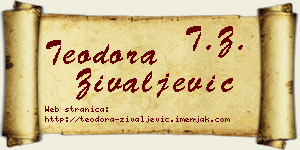 Teodora Živaljević vizit kartica
